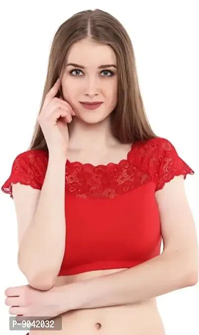 Classic Cotton Lycra Solid Blouses for Women-thumb4
