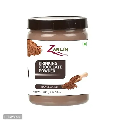 Zarlin Drinking Chocolate Instant Mix Powder - Delicious Chocolate Shakes, Brownie Cake Mix ,Chocolate Brownie, 400g-thumb0