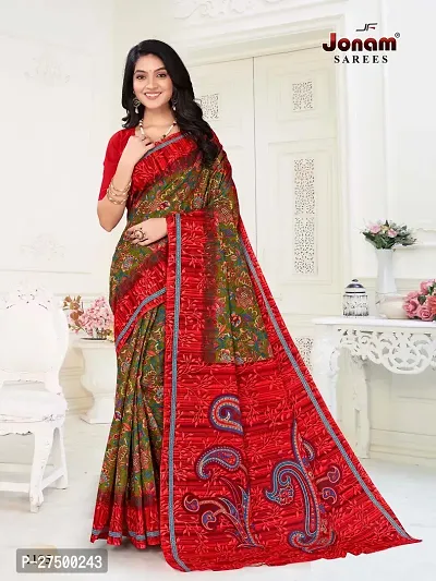 Classic Cotton Printed Saree without Blouse piece