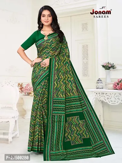 Classic Cotton Printed Saree without Blouse piece