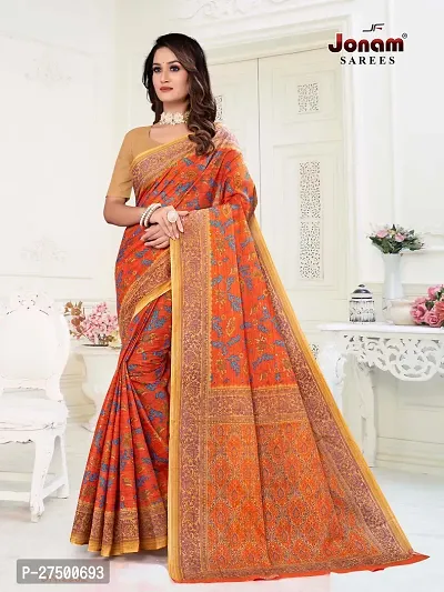 Classic Cotton Printed Saree without Blouse piece