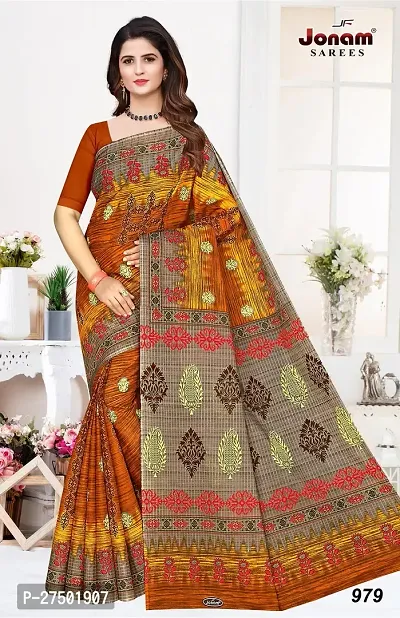 Classic Cotton Printed Saree with Blouse piece