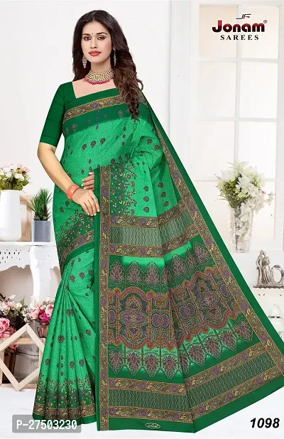 Classic Cotton Printed Saree with Blouse piece