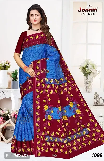 Classic Cotton Printed Saree with Blouse piece