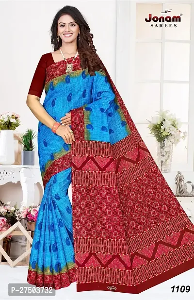 Classic Cotton Printed Saree with Blouse piece