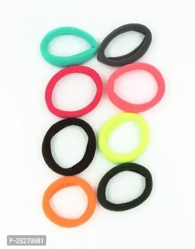 Pack Of 8Premium Quality, Hair Care Comfort,Designer And Fashion Trendy, Stretch Fit Elastic Hair Ties - Rubber Bands - Hair Band