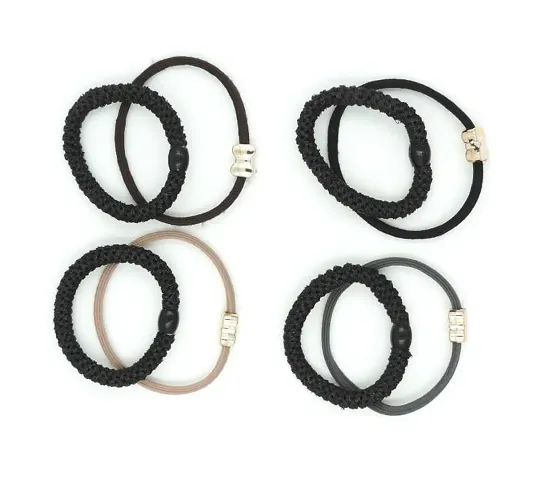 Premium Quality, Hair Care Comfort,Designer And Fashion Trendy, Stretch Fit Elastic Hair Ties - Rubber Bands - Rubber Band