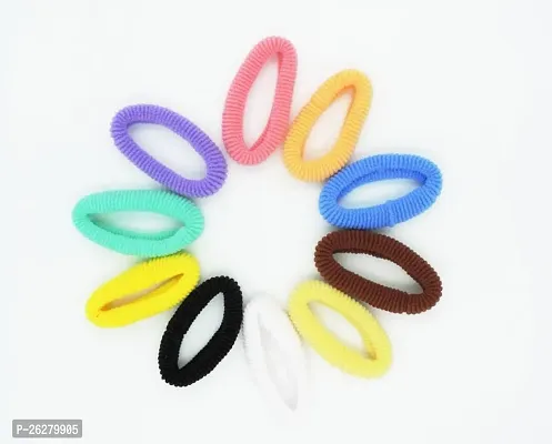 Pack Of 10Premium Quality, Hair Care Comfort,Designer And Fashion Trendy, Stretch Fit Elastic Hair Ties - Rubber Bands - Hair Band