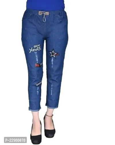 Classic Denim Lycra Jeans for Women-thumb0