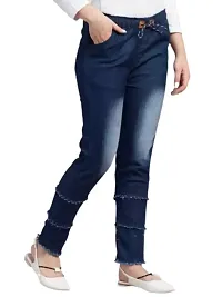 Classic Denim Solid Jeans for Women-thumb1