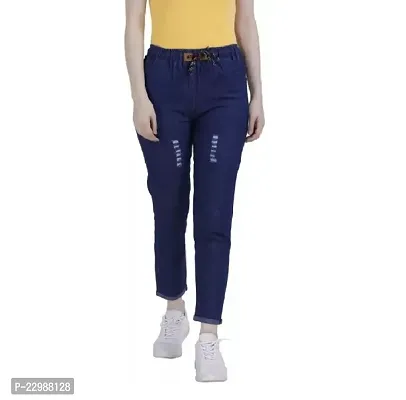 Classic Denim Solid Jeans for Women-thumb0