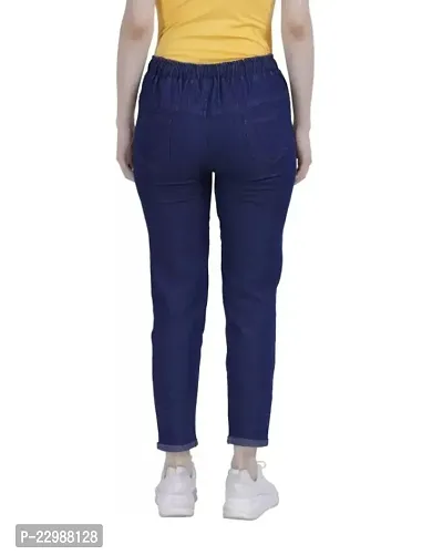 Classic Denim Solid Jeans for Women-thumb3