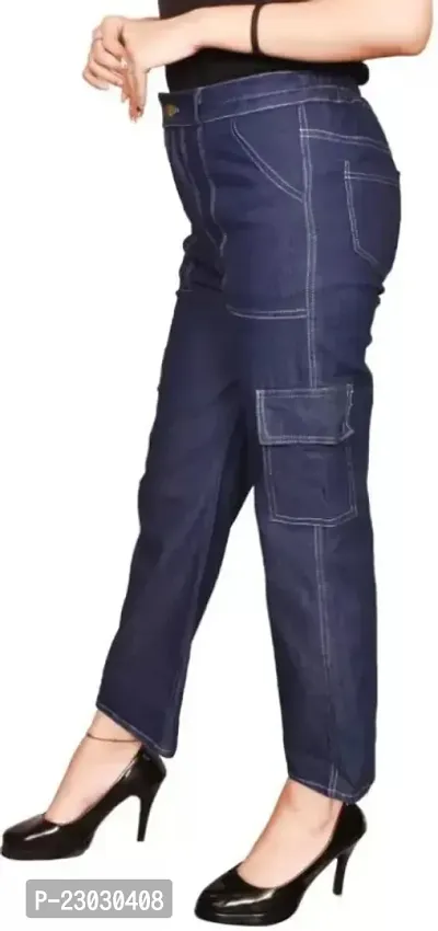 Classic Denim Solid Jeans for Women-thumb2