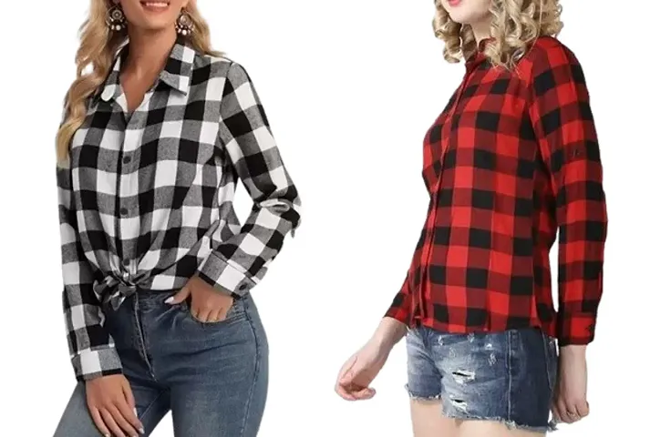 Stylish Checked Shirt for Women Pack of 2