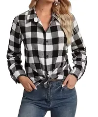 Classic Cotton Checked Shirt For Women Pack Of 2-thumb3