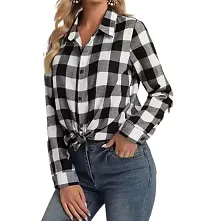 Classic Cotton Checked Shirt For Women Pack Of 2-thumb1