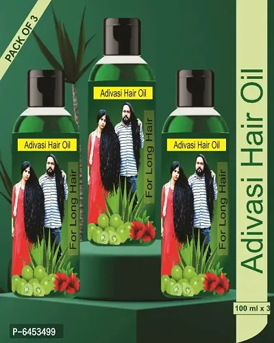 Ovalio Adivasi Herbal New Quality Hair Oil For Hair Regrowth - Hair Fall C ( Pack Of 3)-thumb0