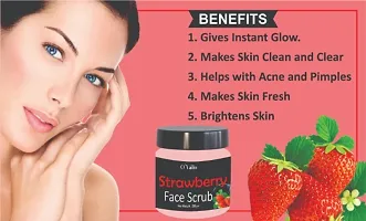 Exfoliating ,Cleansing Smooth And Brightener Skin Facial Strawberry Scrub (Pack Of 1)-thumb2