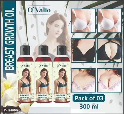 OVALIO BREAST TONER MASSAGE OIL 100% NATURAL HELPS IN GROWTH/FIRMING/INCREASE/TIGHT Women (Pack Of 3) (100 ml)-thumb0