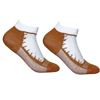 New Arrival Multicolor Cotton Self Design Ankle Length Womens Socks (Pack Of 05)-thumb1