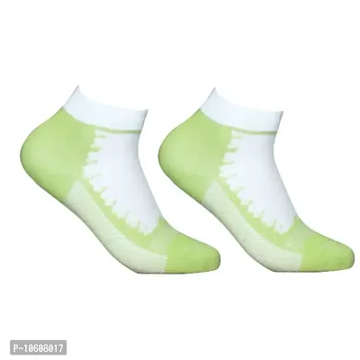 New Arrival Multicolor Cotton Self Design Ankle Length Womens Socks (Pack Of 05)-thumb3