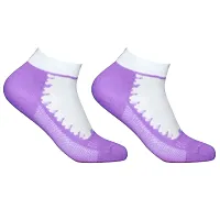 New Arrival Multicolor Cotton Self Design Ankle Length Womens Socks (Pack Of 05)-thumb4