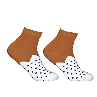 Winter Season New Arrival Multicolor Cotton Self Design Ankle Length Womens Socks (Pack Of 05)-thumb1