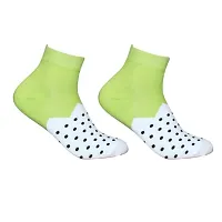 Winter Season New Arrival Multicolor Cotton Self Design Ankle Length Womens Socks (Pack Of 05)-thumb3