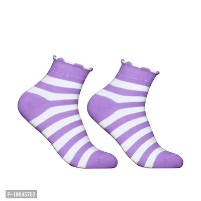 Attractive New Design Multicolor Cotton Self Design Ankle Length Womens Socks (Pack Of 05)-thumb5