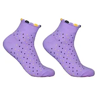 Attractive New Design Multicolor Cotton Self Design Ankle Length Womens Socks (Pack Of 05)-thumb4