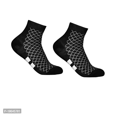 Attractive New Design Multicolor Cotton Self Design Ankle Length Womens Socks (Pack Of 05)-thumb2