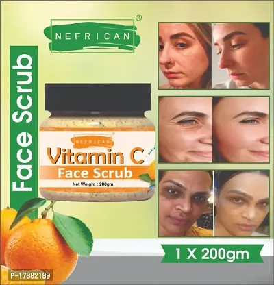 Vitamin C Face Scrub un Acne And Pimples Free Skin Scrub (Pack Of 1) (200 GM)-thumb0