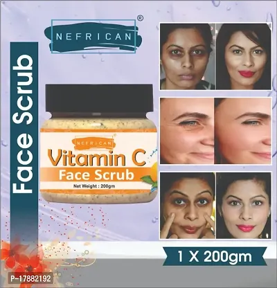 Vitamin C Face Scrub un Acne And Pimples Free Skin Scrub (Pack Of 1) (200 GM)-thumb0