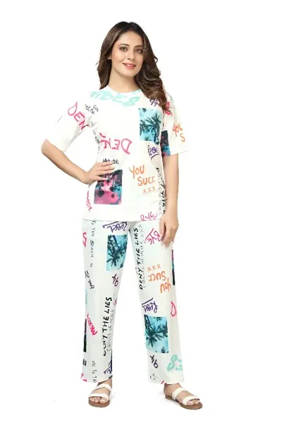 Casual winter Hot Colorful Top Payjama Night Wear Set (Size :M , L , XL , XXL)