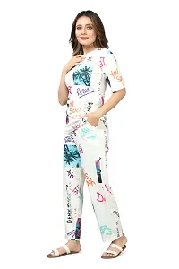 Casual winter Hot Printed Colorful Top  Payjama Night Wear Set (Size :M , L , XL , XXL)-thumb2