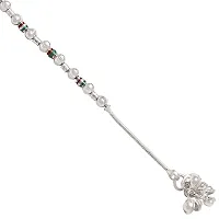 fashion accessories Anklets (Payal) Silver Plain Style for Women  Girls, Free Toering-thumb1