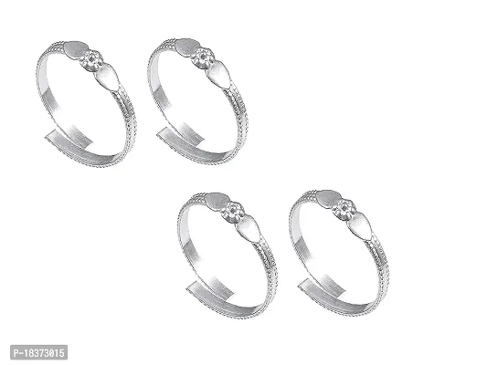 Toe Ring Sterling Silver Abstract Pattern Design Toe Ring Adjustable Jewelry for Women. Set of 2 PCS. (002), Buy 2 Get 1 Free-thumb0
