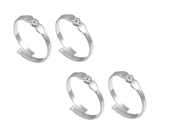Toe Ring Sterling Silver Abstract Pattern Design Toe Ring Adjustable Jewelry for Women. Set of 2 PCS. (002), Buy 2 Get 1 Free
