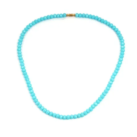 fashion accessories Chain Crystal Mala Glass stone beads single line chain and mala for women and girls (Size-18Inch)