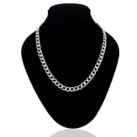 Fashio Accessories Men's Jewellery Silver Chain For Boys Elegant Stainless Steel Necklace Silver Chain Double Coated Chains For Men Neck Chain Necklace Boys (KADI-02)-thumb1