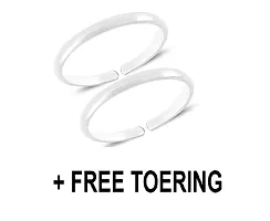 Fashion Accessories Pure Sterling Multi Color Silver Plated Toe Ring Jewelry for Women, Set 2 PCS-thumb3