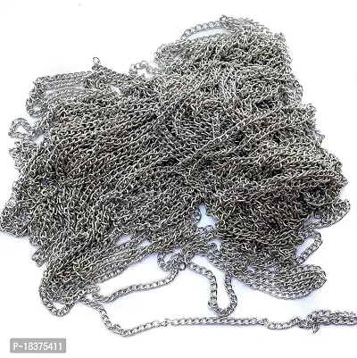 Fashion Accessories Jewellery Latest Handmade Stainless Steel Platinum Silver Necklace Chains for Men Women Design ( 10 Metre)-thumb2