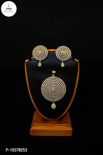 Ankur Imitation Jewellery Gold Plated Brass White American Diamond Hand Mangalsutra Bracelet for Women-thumb3
