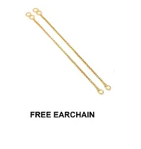 A-One Collection Ear Chain Kan Chain Gold Tone Crystal Ear to Hair Accessory for Girl  Women, SET OF 3 SET A-One Collection-thumb4