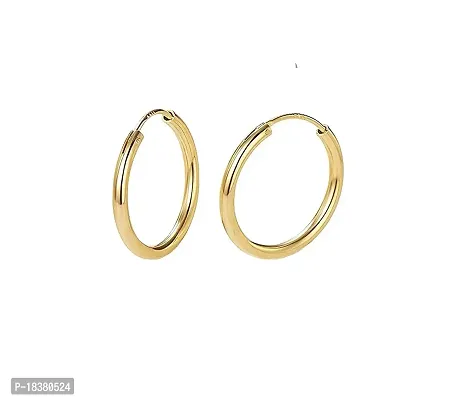 Fashion Accessories Fancy Drop Gold Plated Bali Earrings Alloy Huggie Earring (EARRING-BALI-GOLD-PLAIN)-thumb0