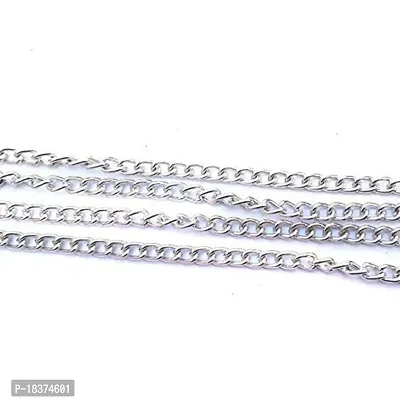 Fashion Accessories Jewellery Latest Handmade Stainless Steel Platinum Silver Necklace Chains for Men Women Design ( 15 Metre)