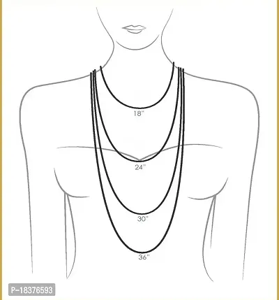 Fashion Accessories Black Micro High Gold Plated Bead Mangalsutra Single Chain Without Pendant for Women (18 Inch)-thumb2