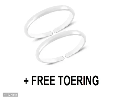 Toe Ring Sterling Silver Abstract Pattern Design Toe Ring Adjustable Jewelry for Women. Set of 2 PCS. (002), Buy 2 Get 1 Free-thumb5