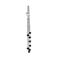 fashion accessories Pearl Anklet for Girl's(Silver and Black)-thumb1