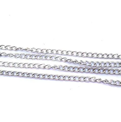 Fashion Accessories Jewellery Latest Handmade Stainless Platinum Necklace Chains for Men Women Design ( 15 Metre)